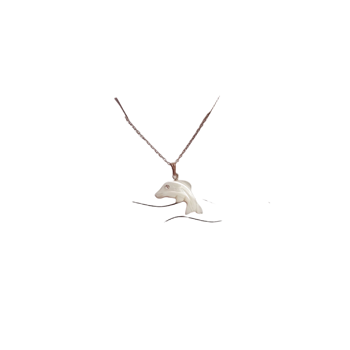 Dolphin necklace on 18 inch Sterling Silver Chain, Be Smarter Than A Dolphin Message, Personalised Gift, Affirmation Necklace, Affirmation Gift, Unique Gift Idea | by nlanlaVictory - Cityz Atelier lumiere