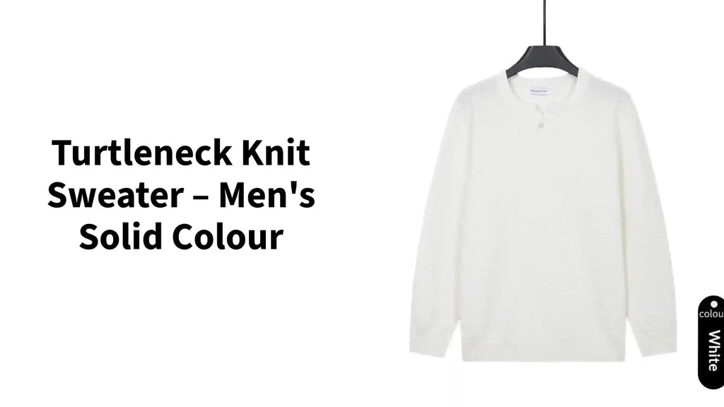 Turtleneck Knit Sweater &ndash; Men's Solid Colour by@Outfy
